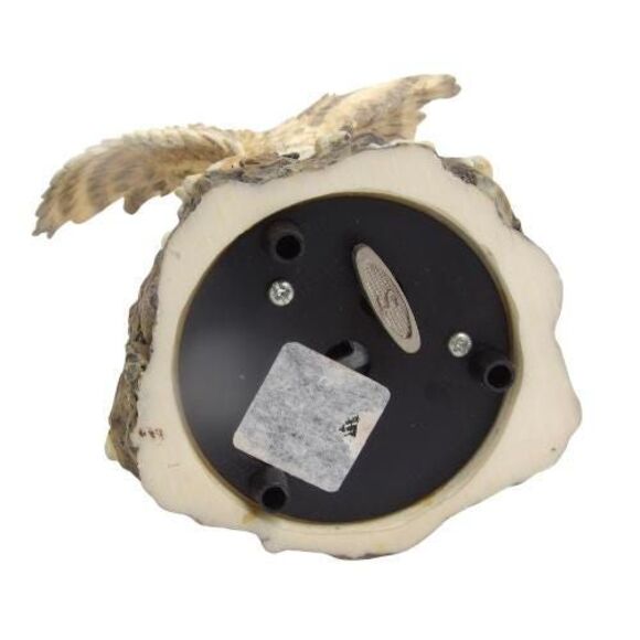 Resin Mother and Baby White Owl Wind Up Music Box - Picture 6 of 6